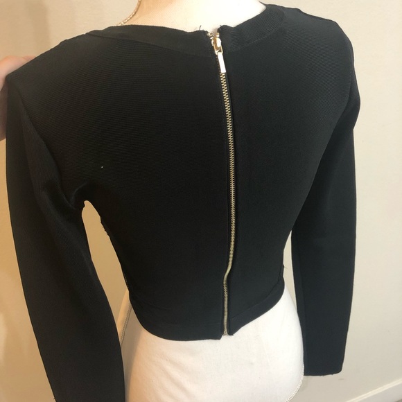 Bebe long sleeve crop top - Picture 2 of 4